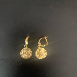 roman coin earrings